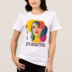 Vibrant Pop Art Woman Tri-Blend Shirt
