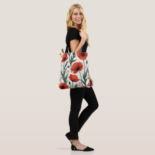 Vibrant Poppy Field Bold Floral Tote Bag