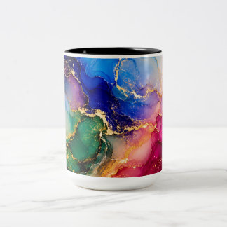Vibrant Poster Colour Art Abstract Paint Splash Two-Tone Coffee Mug