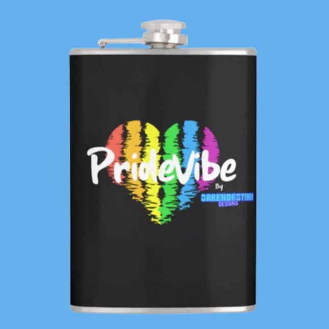 Vibrant PrideVibe Flask: Carry Pride with Rainbow  Hip Flask (Creator Uploaded)