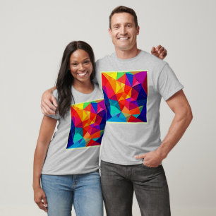 Vibrant Prismatic Chaos Energy Art T-Shirt