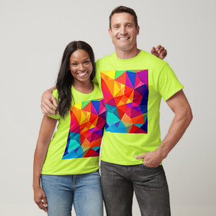 Vibrant Prismatic Chaos Energy Art T-Shirt