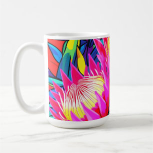 Vibrant Protea Pop Art Coffee Mug