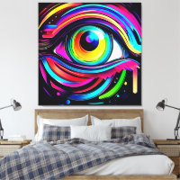 Vibrant Psychedelic Eye Art