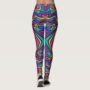 Vibrant Psychedelic Flow Pattern Leggings