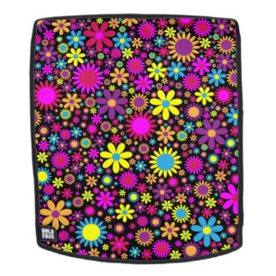 Vibrant Psychedelic Flowers in Bloom-67566 Backpack