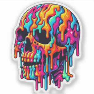 Vibrant Psychedelic Skull