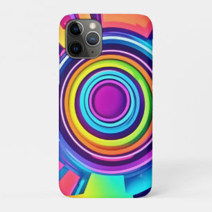 Vibrant Psychedelic Vortex Art iPhone 11 Pro Case