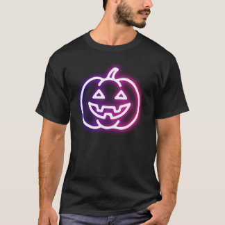 Vibrant PUMPKIN Ghost Glow Halloween Graphic T-Shirt
