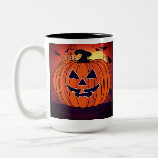 Vibrant Pumpkin Halloween Mug