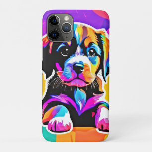 Vibrant Puppy Artwork iPhone 11 Pro Case