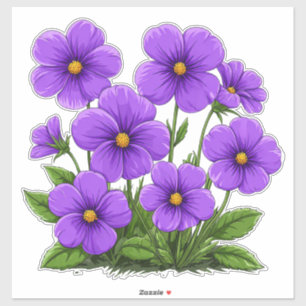 Vibrant Purple Anemone Flowers