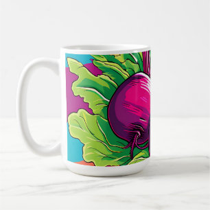 Vibrant Purple Beets Pop Art Coffee Mug