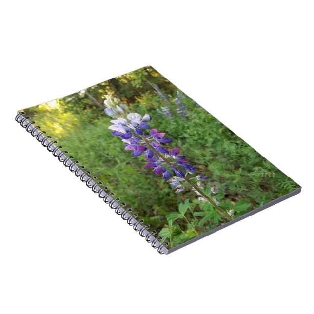 Vibrant Purple Bloom Spiral Notebook (Right Side)