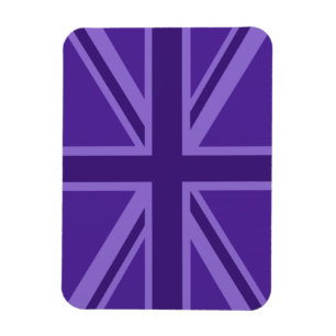 Vibrant Purple Colour Union Jack Magnet