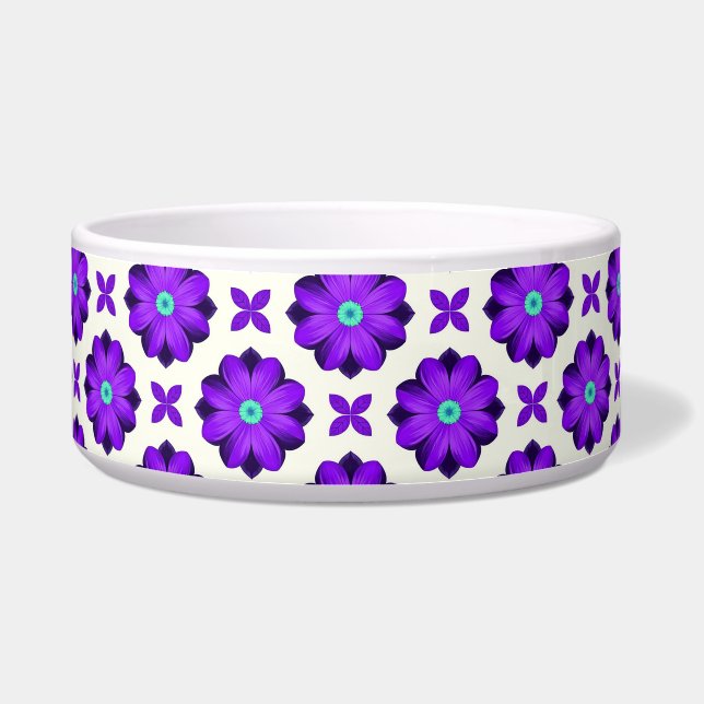  Vibrant Purple Flowers and Leaf Motifs (Front)