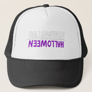 Vibrant Purple Halloween Design with Fun Vibe Trucker Hat
