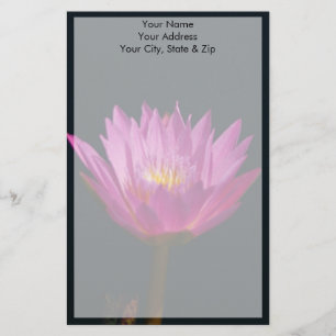 Vibrant Purple Lotus Waterlily Flower Stationery