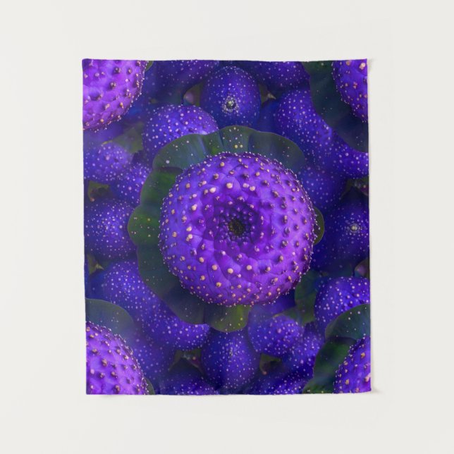 Vibrant Purple Speckled Pattern Tapestry (Front)
