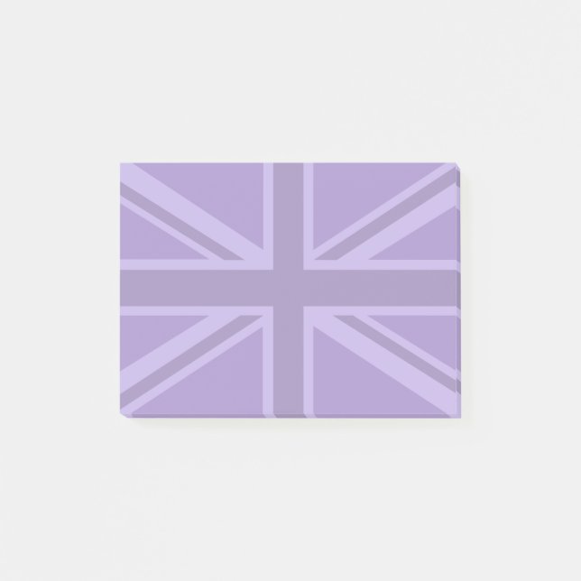 Vibrant Purple Union Jack Post-it Notes (Front)