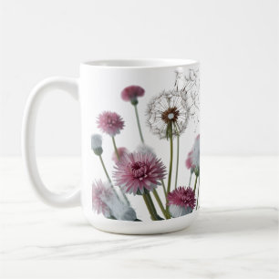 Vibrant Purple White Butterfly Classic Mug 15 oz