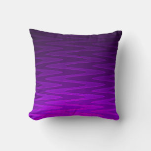 Vibrant Purple Zigzag Pattern Cushion