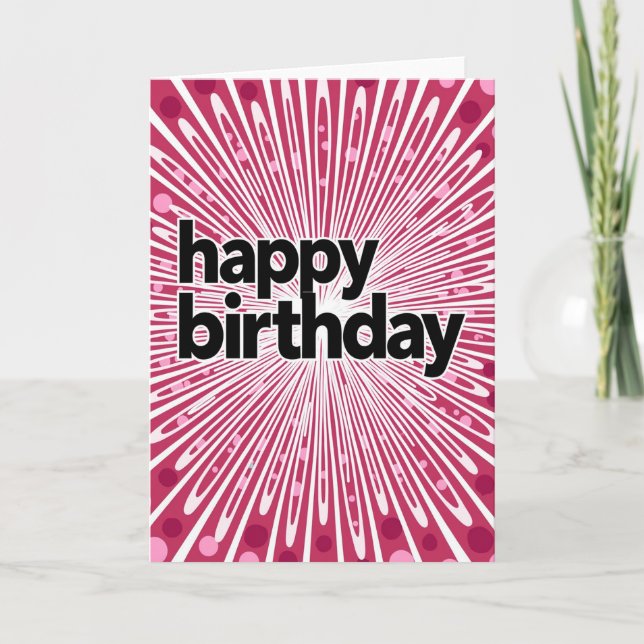 Vibrant Radial Birthday Card (Front)