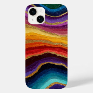 Vibrant Rainbow Agate Geode Case-Mate iPhone 14 Case
