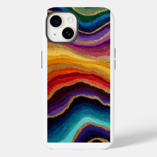 Vibrant Rainbow Agate Geode iPhone 14 Case