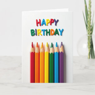 Vibrant Rainbow Birthday Card