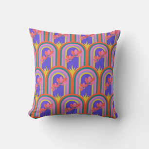 Vibrant Rainbow Bloom Cushion