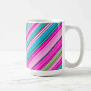 Vibrant Rainbow Colours Stripes Pattern-21056 Coffee Mug