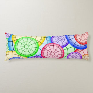 Vibrant Rainbow Concentric Circles Body Cushion