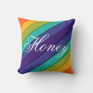 Vibrant Rainbow  Cushion