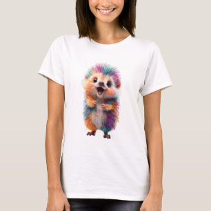 Vibrant Rainbow Hedgehog Enthusiastic Women T-Shirt