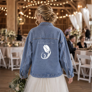 Vibrant Rainbow Minimalist Tulip LGBTQ+ Denim Jacket