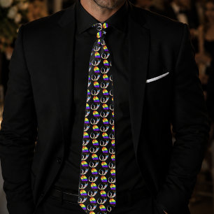 Vibrant Rainbow Minimalist Tulip LGBTQ+ Tie