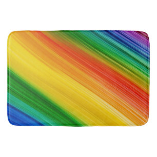 Vibrant Rainbow of Colours Bath Mat
