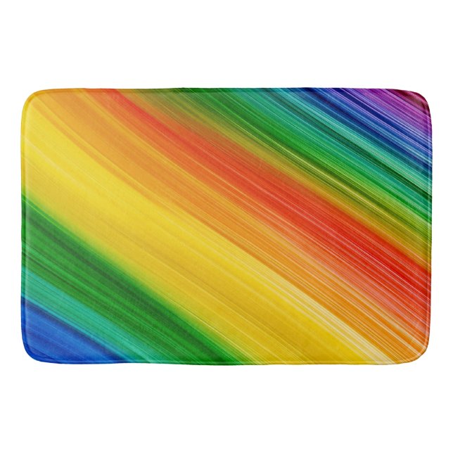 Vibrant Rainbow of Colours Bath Mat (Front)