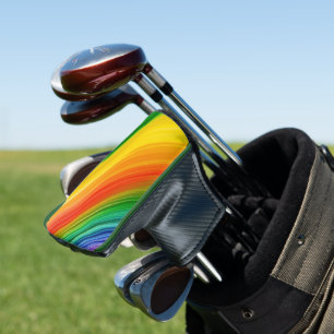 Vibrant Rainbow of Colours Golf Head Cover