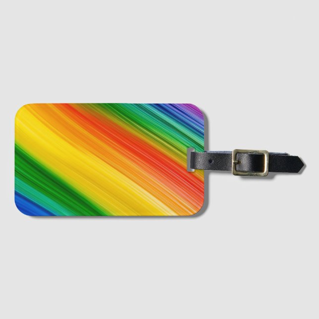 Vibrant Rainbow of Colours Luggage Tag (Front Horizontal)