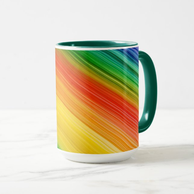 Vibrant Rainbow of Colours Mug (Front Right)