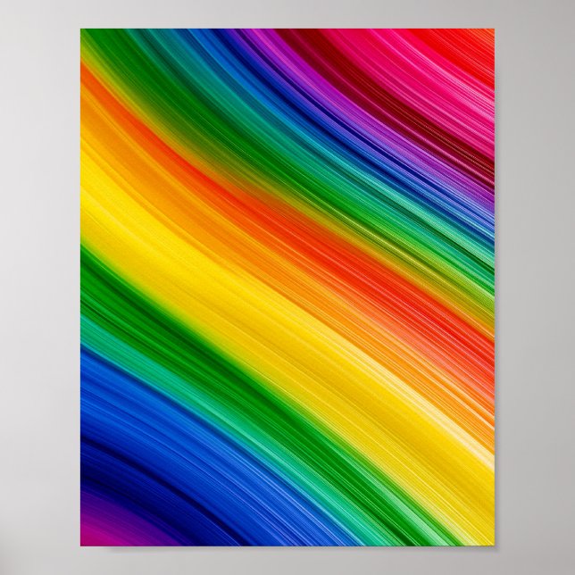 Vibrant Rainbow of Colours Poster (Front)