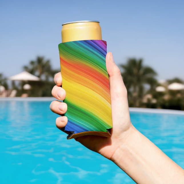 Vibrant Rainbow of Colours Seltzer Can Cooler (In Situ Pool)