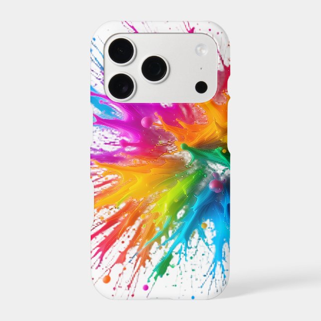 Vibrant Rainbow Paint Splatter Explosion (Back)