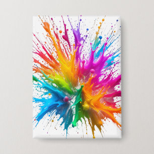 Vibrant Rainbow Paint Splatter Explosion