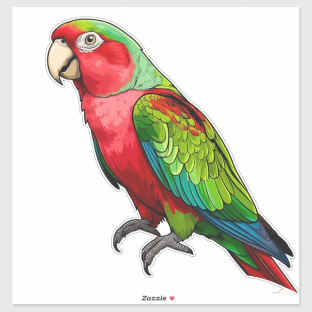 Vibrant Rainbow Parrot (Sheet)