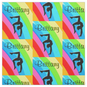 VIBRANT RAINBOW PERSONALIZED GYMNASTICS FABRIC