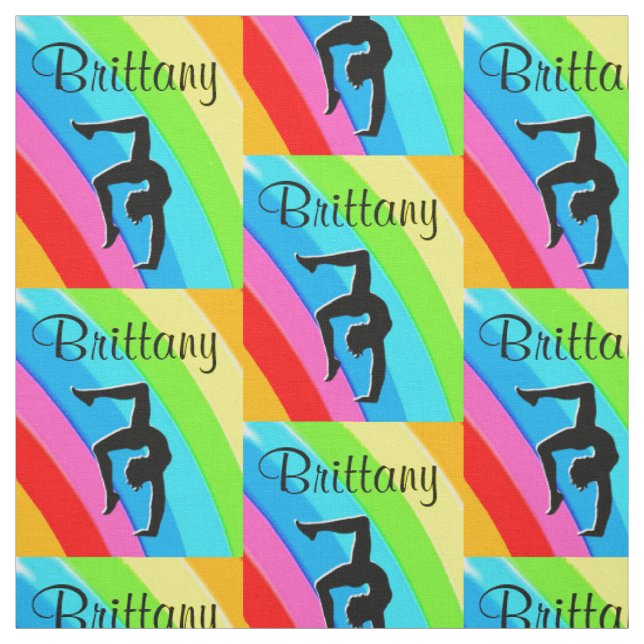 VIBRANT RAINBOW PERSONALIZED GYMNASTICS FABRIC (Swatch)