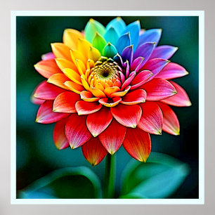 Vibrant Rainbow Petal Dream Art Poster